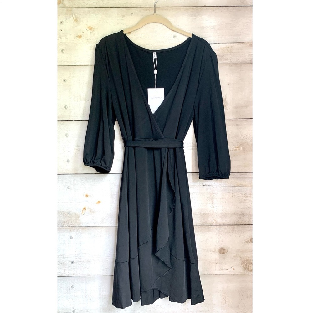 Black wrap dress
